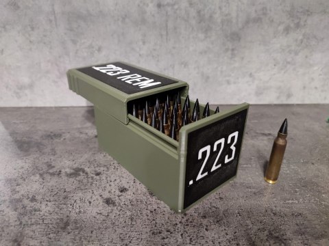 Pudełko na amunicję .223 REM lub 5,56 x 45 mm Pudełko na amunicję .223 REM lub 5,56 x 45 mm